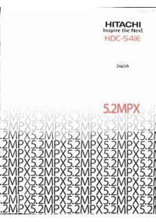 Hitachi HDC 541 E manual. Camera Instructions.